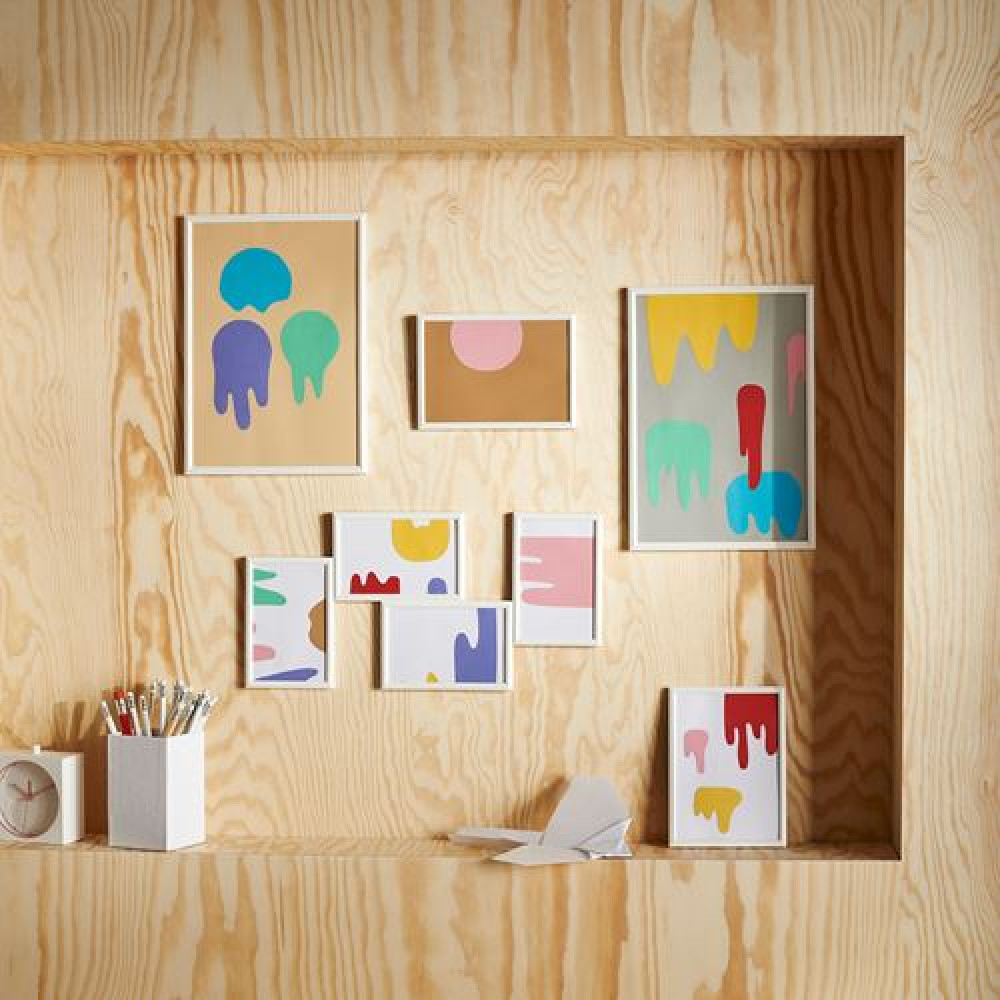 IKEA YLLEVAD - çerçeve seti (beyaz)