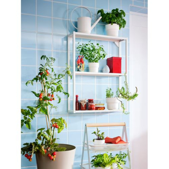 IKEA FÖRENLIG - plastik saksı, 12 cm (beyaz)