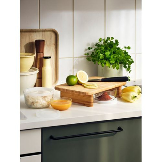 BESTÄMMA - cam saklama kabı seti (cam)