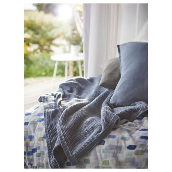 ikea-humlemott-örtü-130x170-cm-mavi-gri-mavi-gri