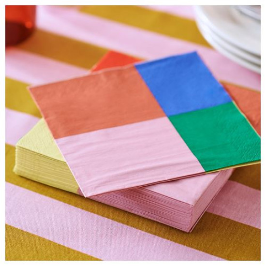 ikea-tesammans-desenli-peçete-33x33-cm-çok-renkli-çok-renkli