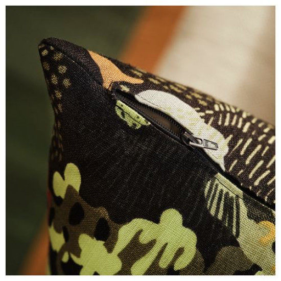 IKEA STOCKHOLM 2025 - kırlent kılıfı, 50x50 cm (siyah-çok renkli) siyah-çok renkli