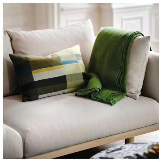 IKEA STOCKHOLM 2025 - kırlent kılıfı, 40x58 cm (koyu yeşil-mavi-yeşil) koyu yeşil-mavi-yeşil