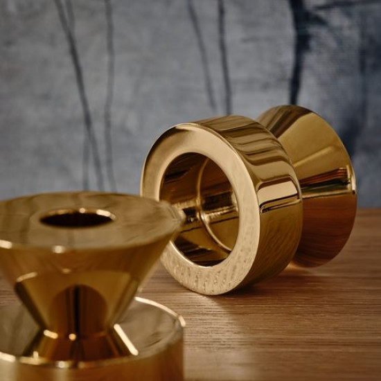 IKEA STOCKHOLM 2025 - şamdan/tealight mumluk, 6 cm (pirinç rengi)