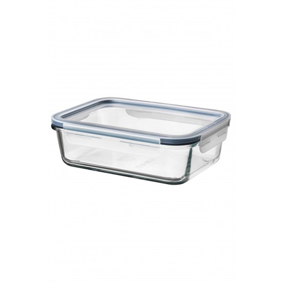 IKEA 1,0 Lt 21x15x7 Cm Dikdörtgen Kapaklı Saklama Kabı Cam
