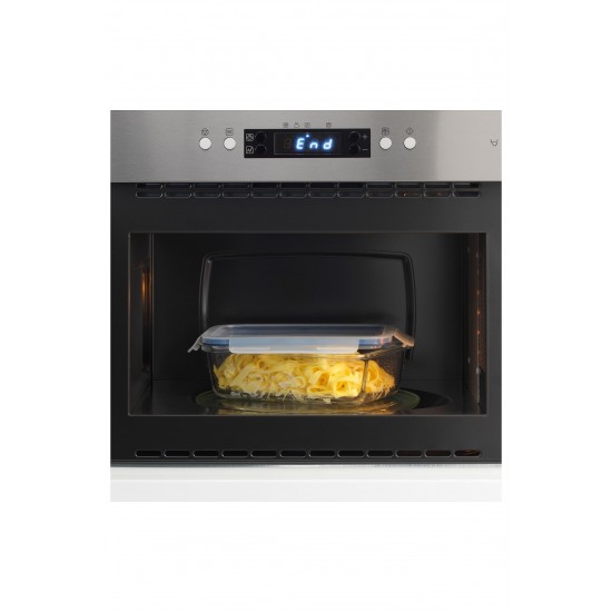 IKEA 1,0 Lt 21x15x7 Cm Dikdörtgen Kapaklı Saklama Kabı Cam