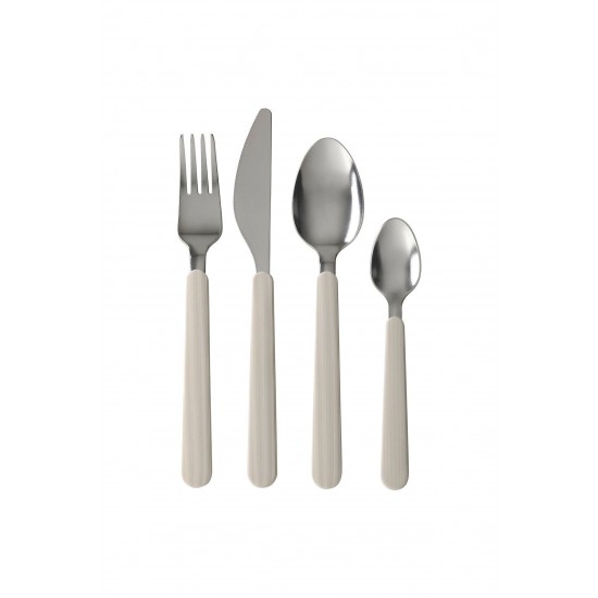 UPPHÖJD Çatal Kaşık Bıçak Takımı 4 Kişilik Bej