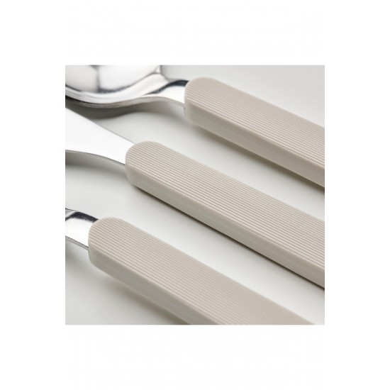 UPPHÖJD Çatal Kaşık Bıçak Takımı 4 Kişilik Bej