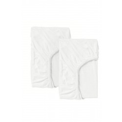 IKEA LEN lastikli bebek çarşafı, beyaz, 60x120 cm, 2 adet