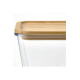 IKEA 365+ 1,8 Lt Bambu 21x15x12 Cm Vakumlu Dikdörtgen Bambu Kapaklı Saklama Kabı Cam 