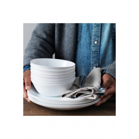 Oftast 6 Adet 15 Cm Beyaz Kase Çorba Salata Kuruyemiş Kasesi Temperli Cam