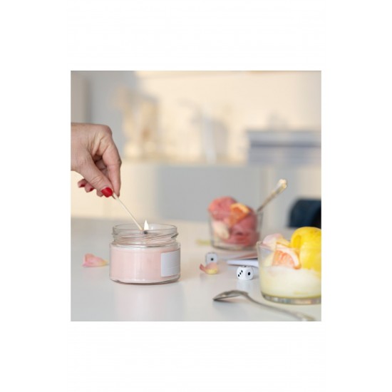 IKEA Adelsyren Uçuk Pembe 20 Saat Cam Kapta Kokulu Mum