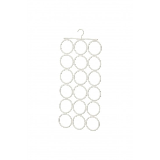 Komplement Beyaz Çok Amaçlı Dolap İçi Düzenleyici Askı 18 gözlü