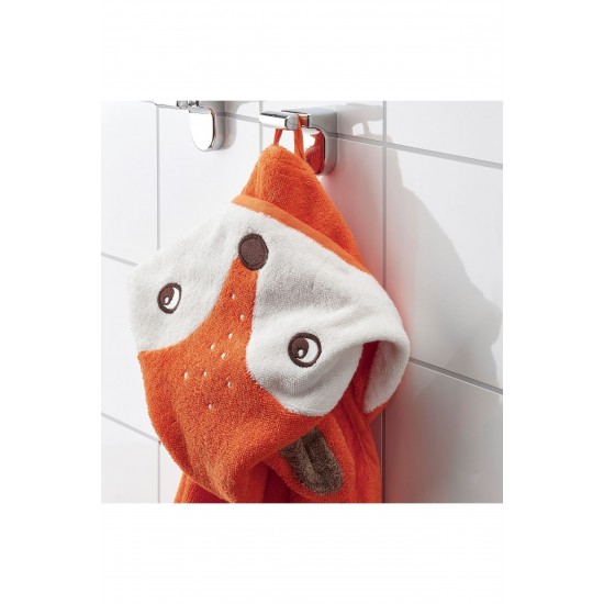 BRUMMIG çocuk banyo havlusu, turuncu, 70x140 cm, başlıklı