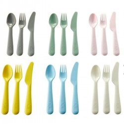 IKEA Kalas Bebek & Çocuk Çatal Kaşık Bıçak Set  - 18 Parça