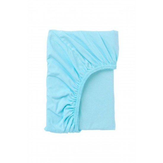 IKEA Bebek-çocuk Lastikli Çarşaf Mavi Renk   Ölçü 80x130 Cm Pamuk-natürel