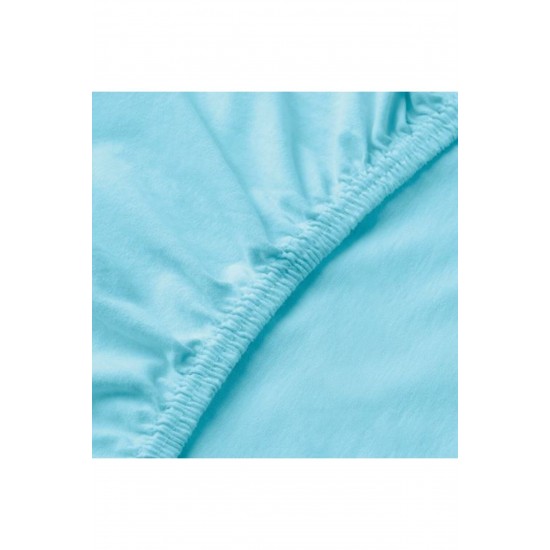 IKEA Bebek-çocuk Lastikli Çarşaf Mavi Renk   Ölçü 80x130 Cm Pamuk-natürel
