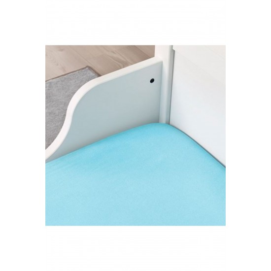 IKEA Bebek-çocuk Lastikli Çarşaf Mavi Renk   Ölçü 80x130 Cm Pamuk-natürel