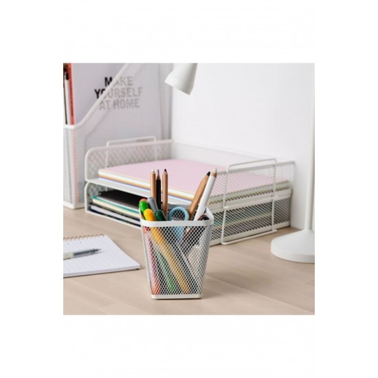 IKEA Drönjöns Metal Kalemlik Beyaz