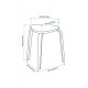IKEA Beyaz Renk Tabure 42x48x45 Cm   Huş Ağacı Tabure-sandalye Tekli