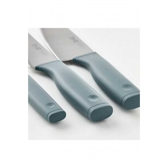 IKEA TIGERBARB Bıçak Seti Gri-Turkuaz 3 parça