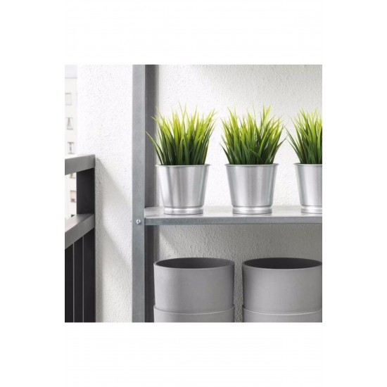 Ikea Boyanabilir Çelik Saksı Bintje Galvanizli 9 cm