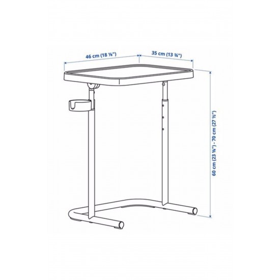 IKEA Björkasen Laptop Masası, Turkuaz