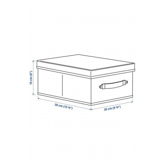 IKEA Bladdrare Kapaklı Kutu, Gri