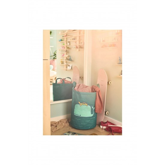 IKEA Blavıngad Mavi-Yeşil Oyunca Çamaşır Saklama Çantası, Çocuk Odası