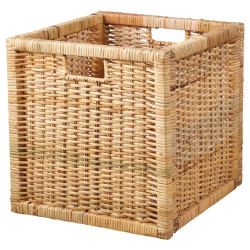 IKEA Branas Kutu Sepet Rattan Açık Kahve 32x34x32 Cm
