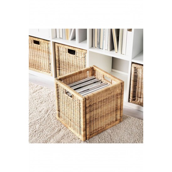 IKEA Branas Rattan Sepet  Açık Kahve 32x34x32 Cm