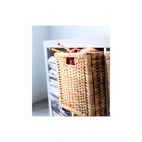 IKEA Branas Rattan Sepet  Açık Kahve 32x34x32 Cm
