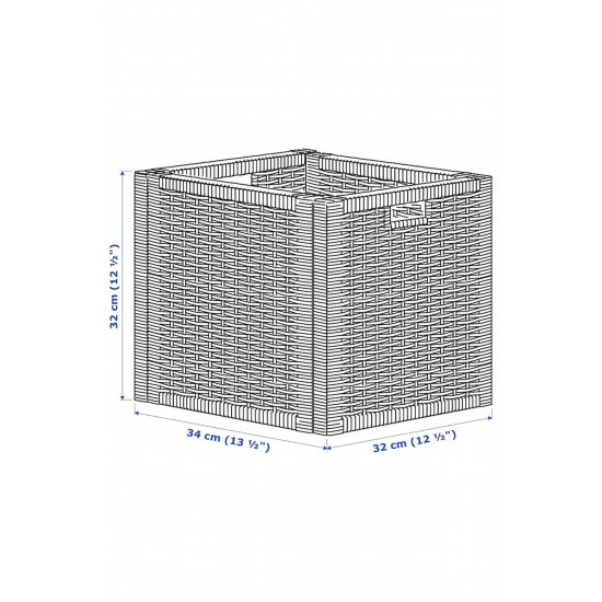 IKEA Branas Rattan Sepet  Açık Kahve 32x34x32 Cm