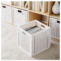 IKEA BRANAS 32x34x32 Beyaz Rattan Sepet