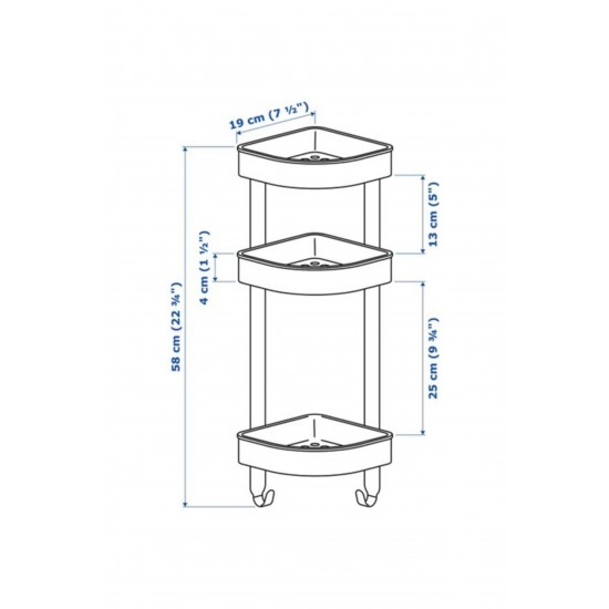 IKEA Brogrund Banyo Rafı,Paslanmaz Çelik