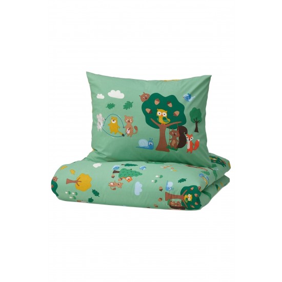 IKEA Brummıg Çocuk Nevresim Takımı, Çok Renkli, 150x200/50x60 Cm