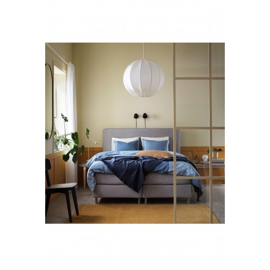 IKEA Brunkrissla Çift Kişilik Nevresim Takımı, Açık Mavi, Çıtçıtlı