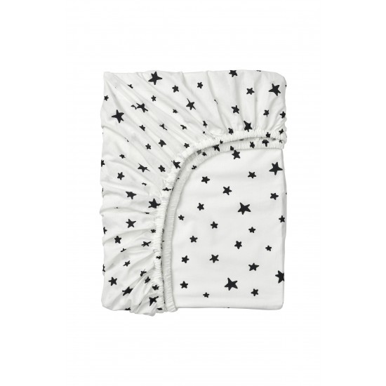 IKEA Busenkel Tek Kişilik Lastikli Çarşaf, Beyaz-siyah