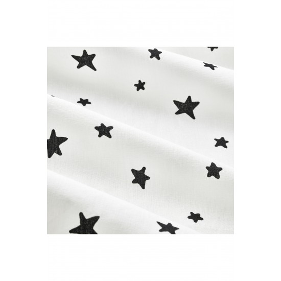 IKEA Busenkel Tek Kişilik Lastikli Çarşaf, Beyaz-siyah