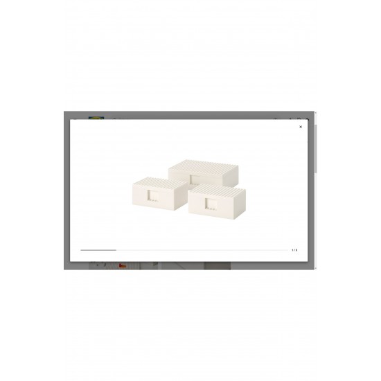 Bygglek Kapaklı Lego® Kutu Seti , Beyaz, 3 Parça