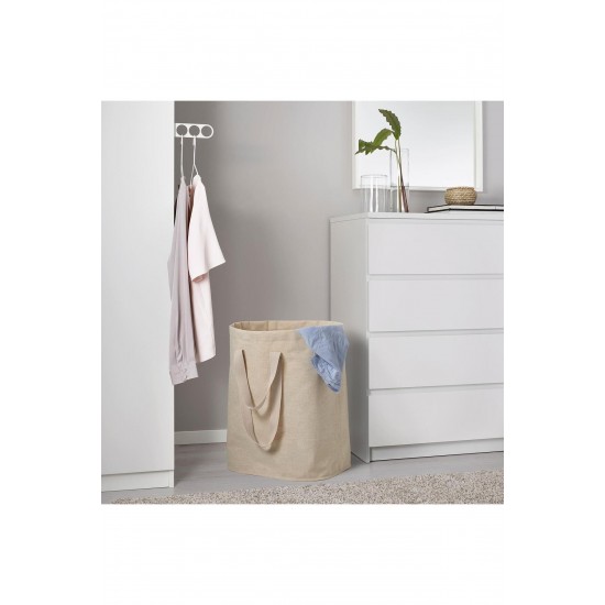 PURRPINGLA çamaşır torbası, bej, 100 lt