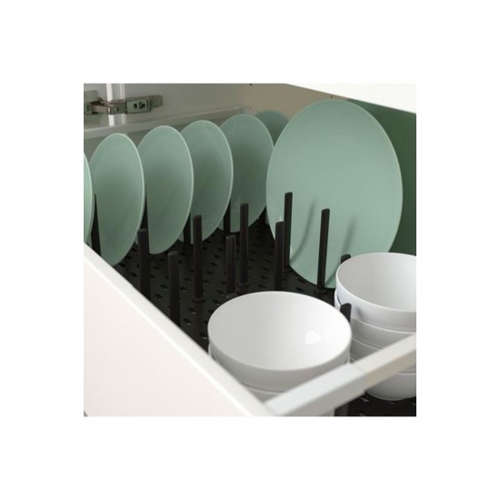 Çekmece Içi Düzenleyici,   Antrasit Renk 80 Cm Tabak, Tencere, Kapak Düzenleyici