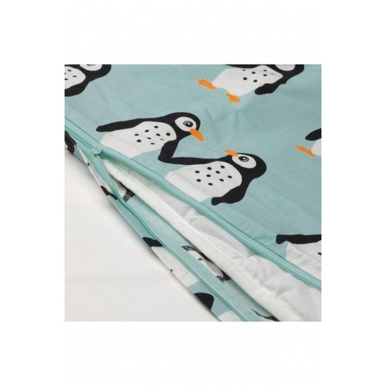 IKEA Çocuk Nevresim Takımı Açık Turkuaz Renk Penguen Temalı 150x200 cm