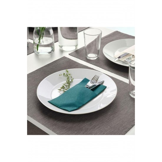 IKEA Mottaga Dikdörtgen Peçete Koyu Turkuaz Renk   38x38 Cm 25 Adet Kağıt Servis Peçete
