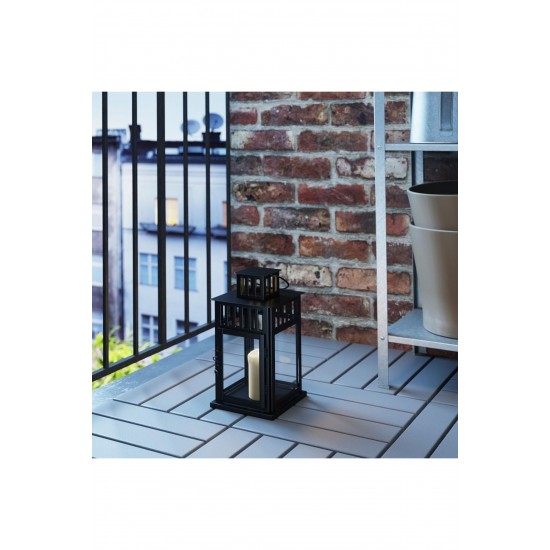 IKEA Enrum Fener Mumluk - Siyah - 28 Cm