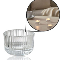 IKEA Finsmak Fener Mumluk Saydam Cam 3 Lü