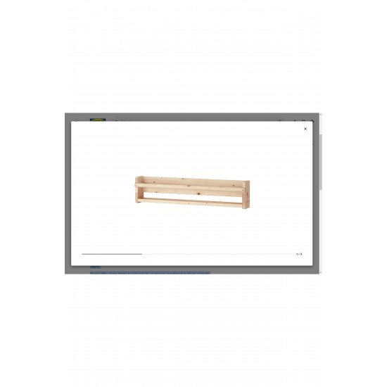 Flısat Duvar Rafı, Huş, 70x9x16 Cm