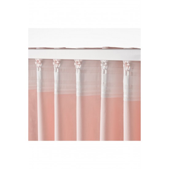 Fon Perde/2 Kanat, Pembe, 145x300 Cm, Moalısa