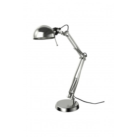 IKEA Forsa Gümüş Çalışma Masa Gece Okuma Lambası Ayaklı Lamba