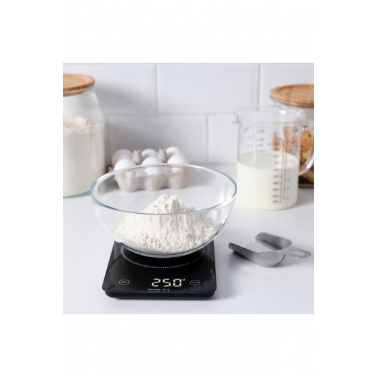 IKEA Genomsnitt Mutfak Terazisi 3 Kg Siyah Hassas Dijital Mutfak Tartısı